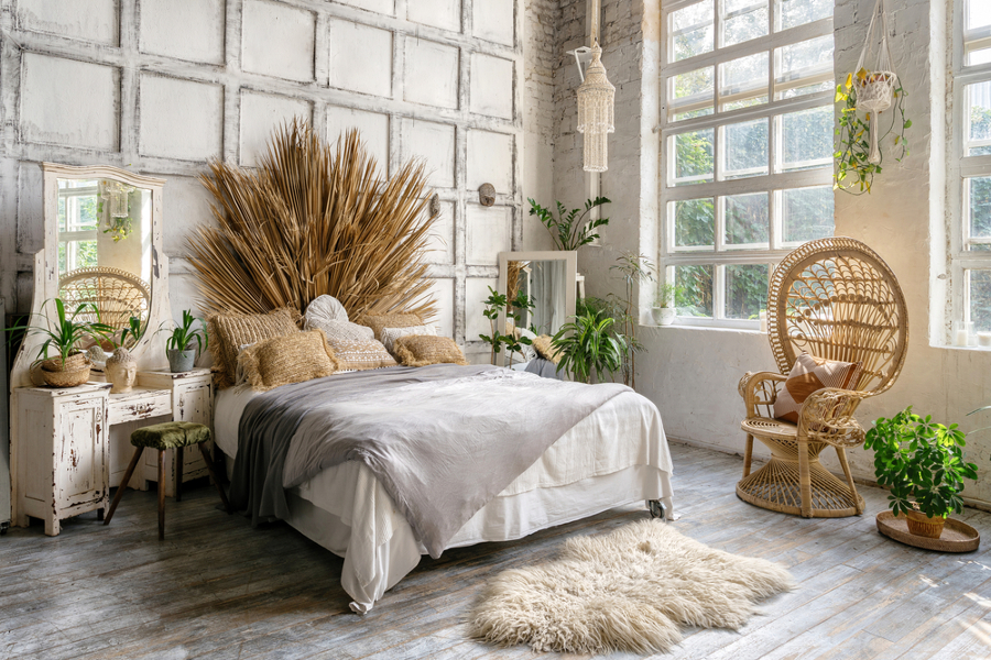 Dormitorio boho chic