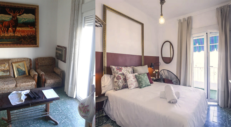 El antes y después de un dormitorio