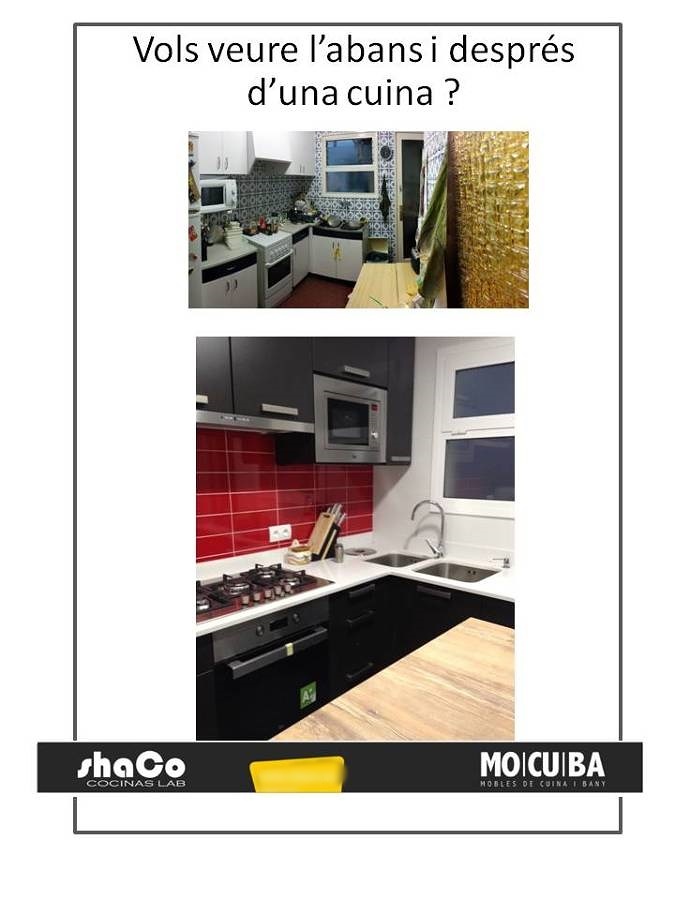 EL ANTES Y DESPUES DE UNA DE NUESTRAS COCINAS
