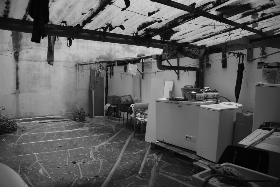 El patio antes