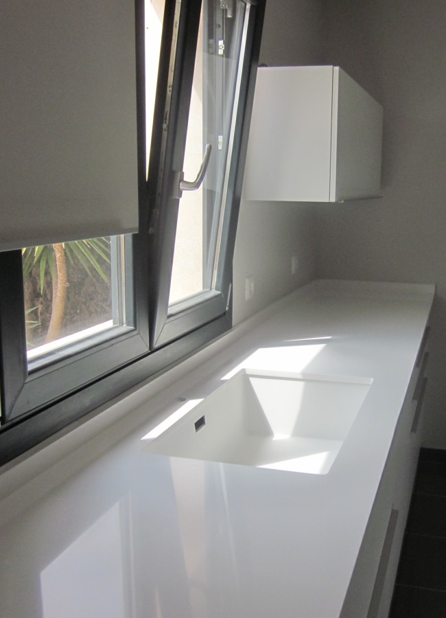 Encimera en Silestone blanco zeus