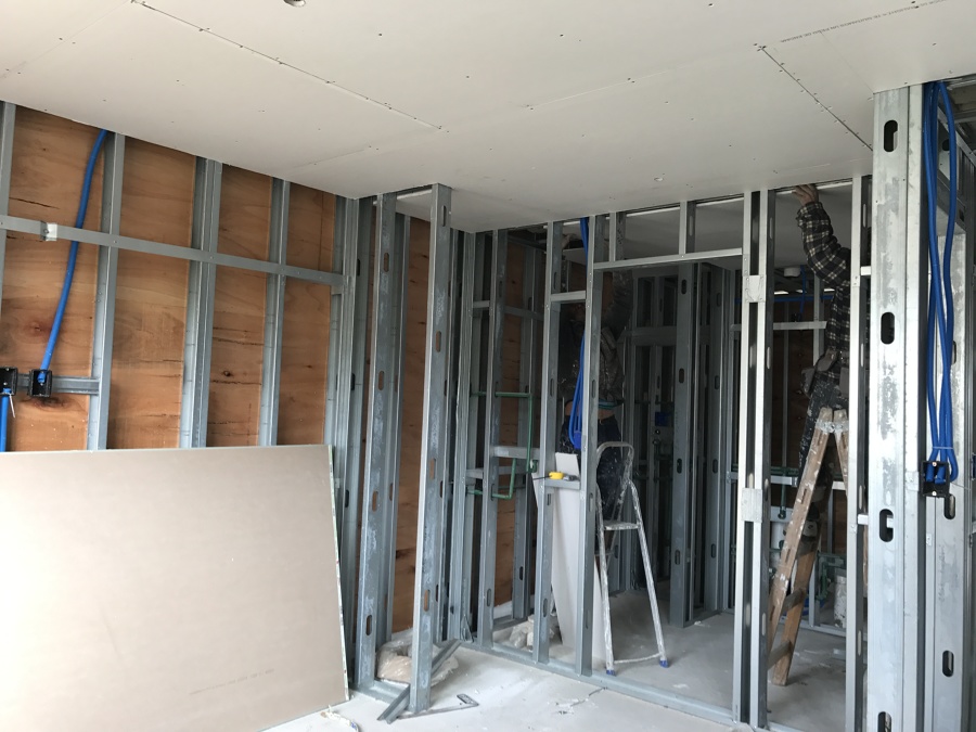 Estructura de steel framing sin revestir interiormente