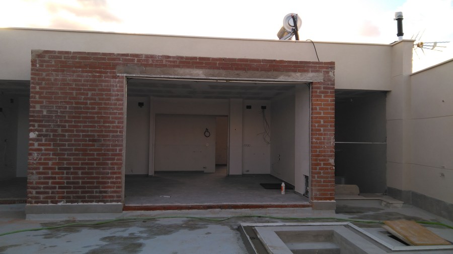 Fachada interior en proceso