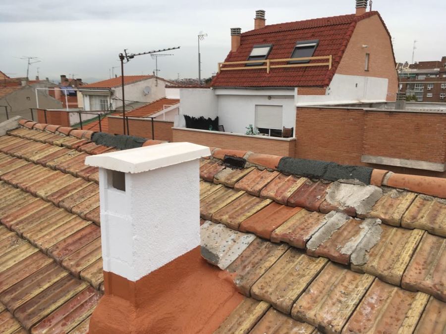 Impermeabilización pared chimenea
