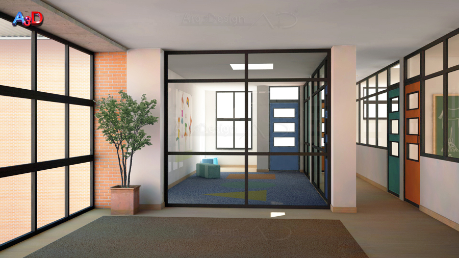 Infografia 3D Reforma Aula 04 Salamanca A3D Arq3Design