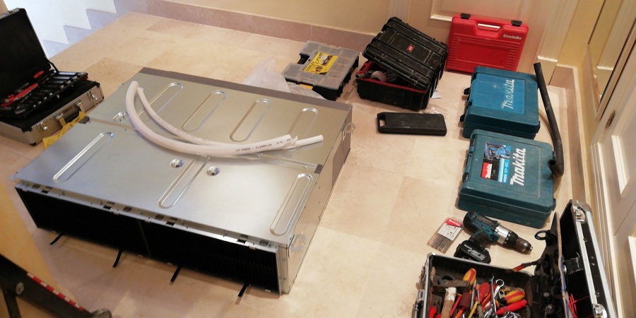 Instalacion de aire acondicionado, equipo interno