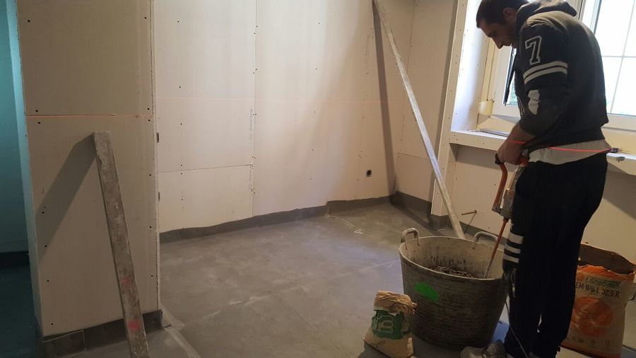 Instalación de suelo acústico