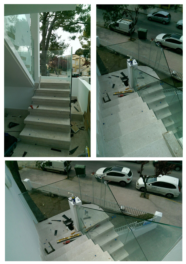 Instalación vidrio 8+8 incoloro