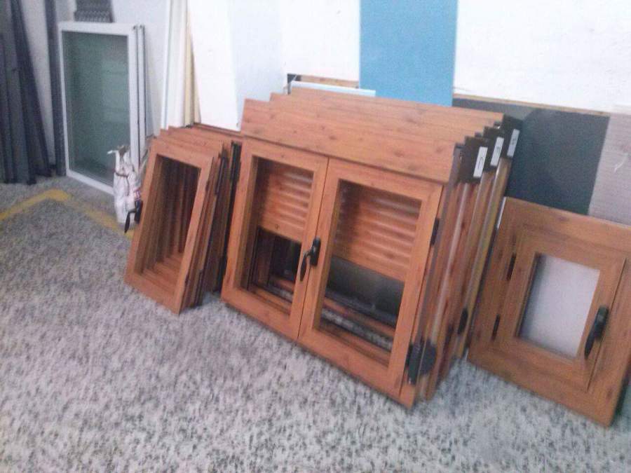 Instalcion de ventanas imitacion madera