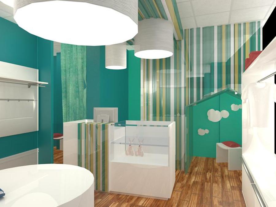 Interior: zona mostrador y espacio para jugar
