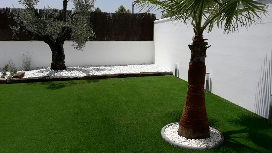 jardín terminado