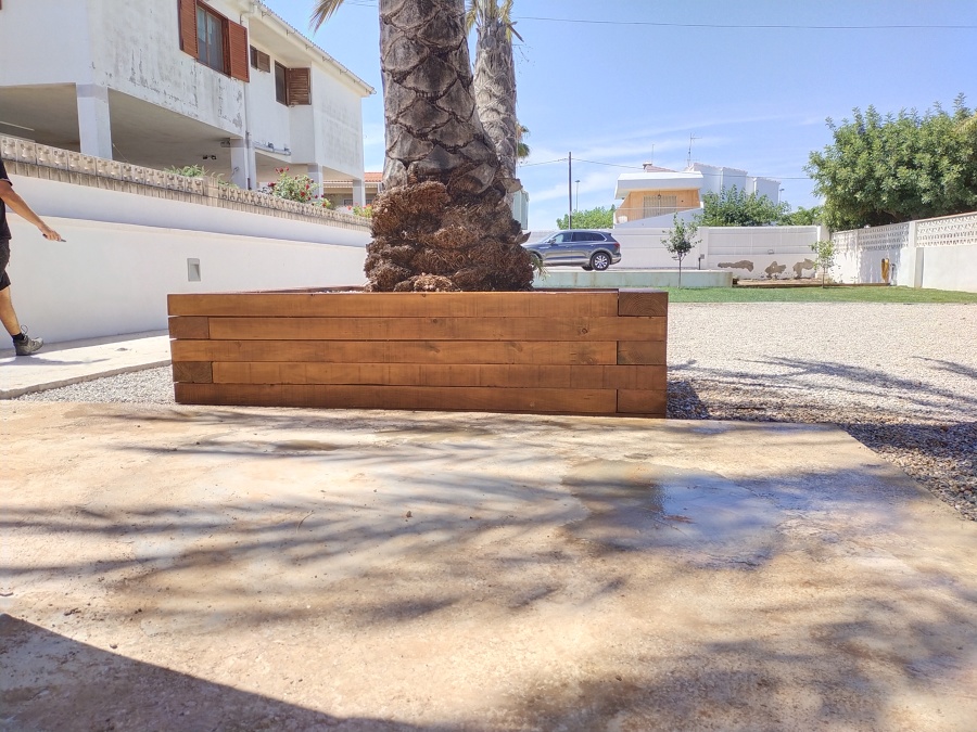 Jardinera de traviesas