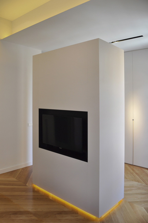 La pared con TV