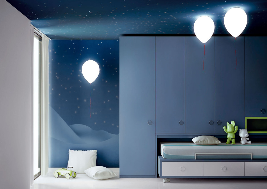 lámparas globo habitación infantil