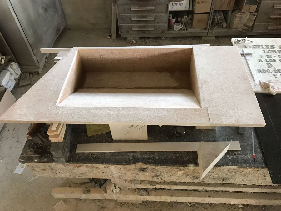 Lavabo caliza cenia