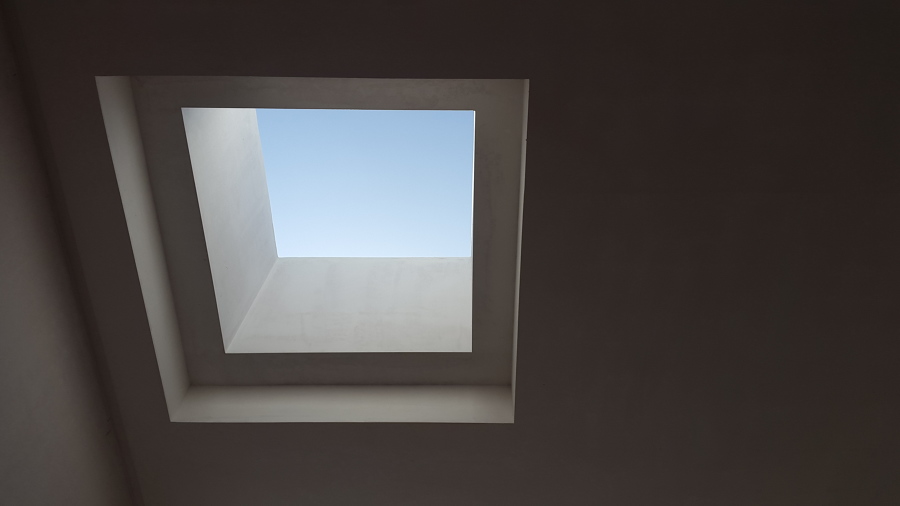 Lucernario que da luz a la escalera