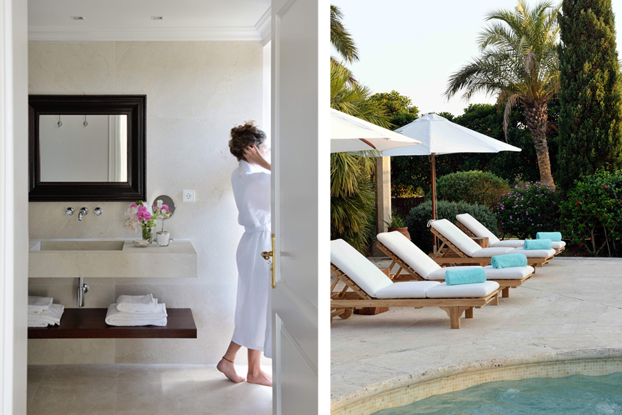 MAIN HOUSE BATHROOM & POOL AREA