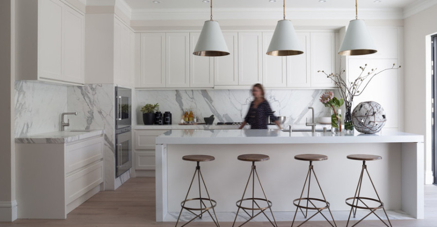 Foto: Mármol Blanco Cocina de Boho Chic #899337 - Habitissimo