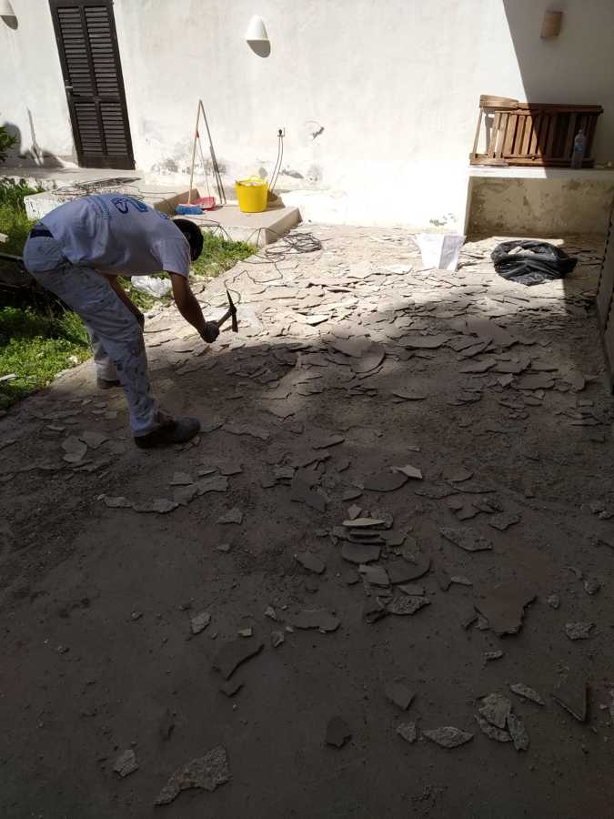 microcemento en mal estado
