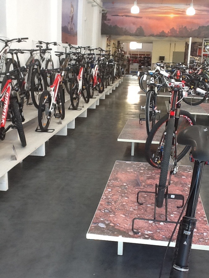 Microcemento en Tienda Bicicletas 