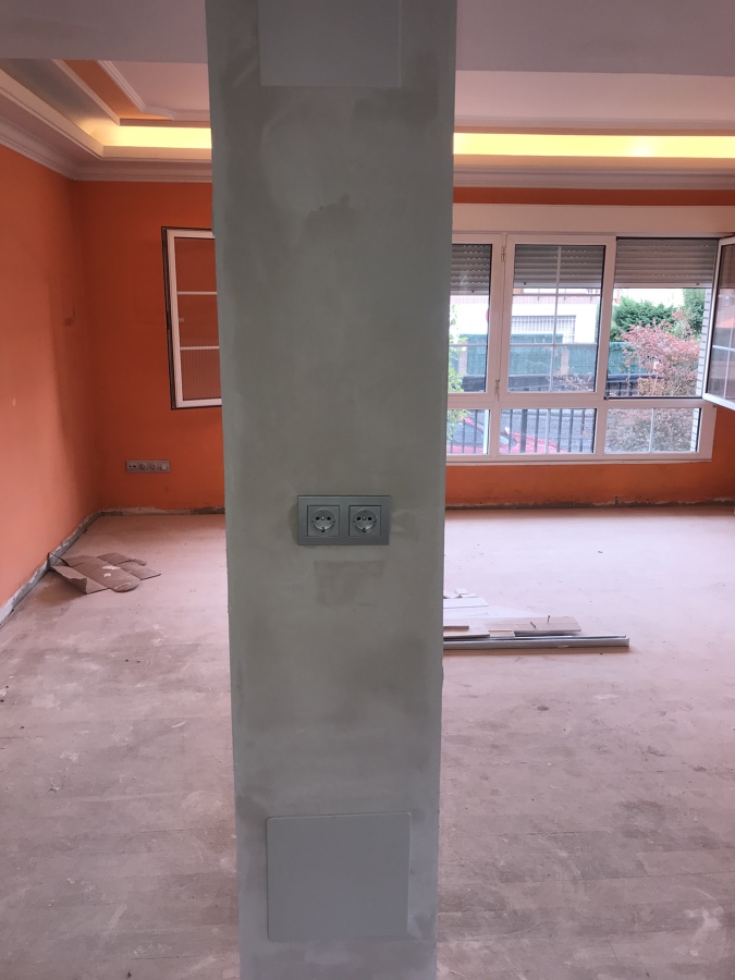 Montaje y resane de columna