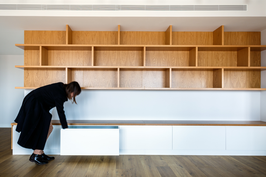 mueble diseñado a medida para el espacio