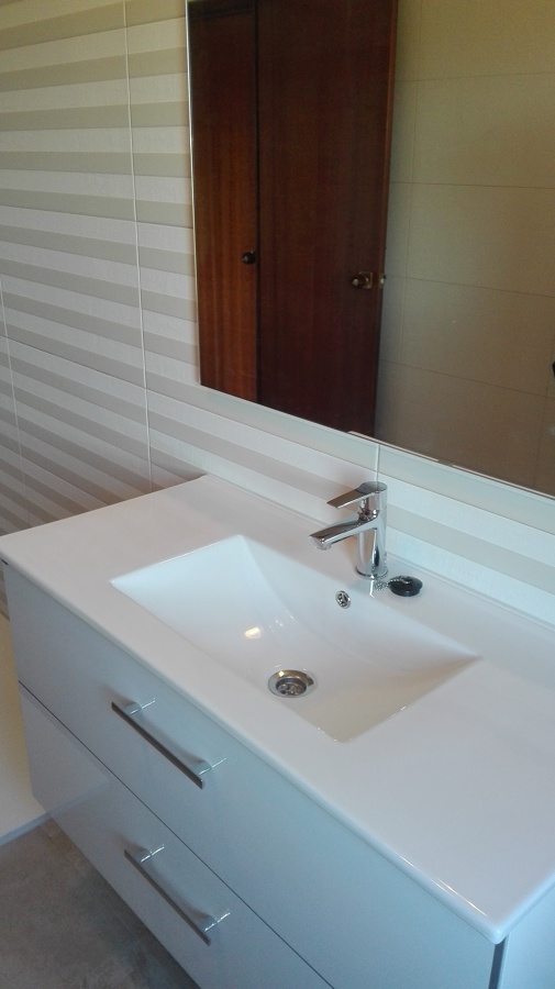 Mueble lavabo lacado blanco 90 cm