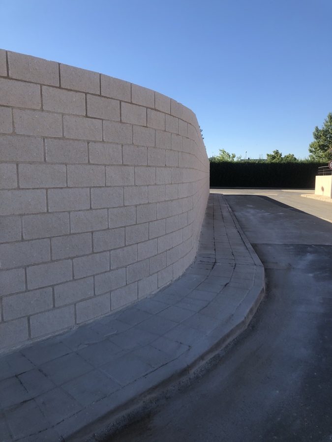 Muro de bloque split.