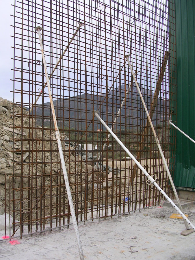 Muro de hormigón.