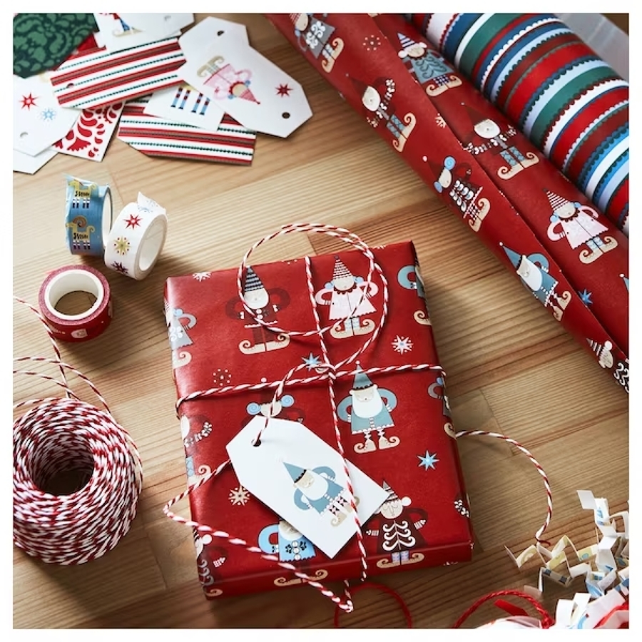 Papel de regalo con motivo de Santa Claus