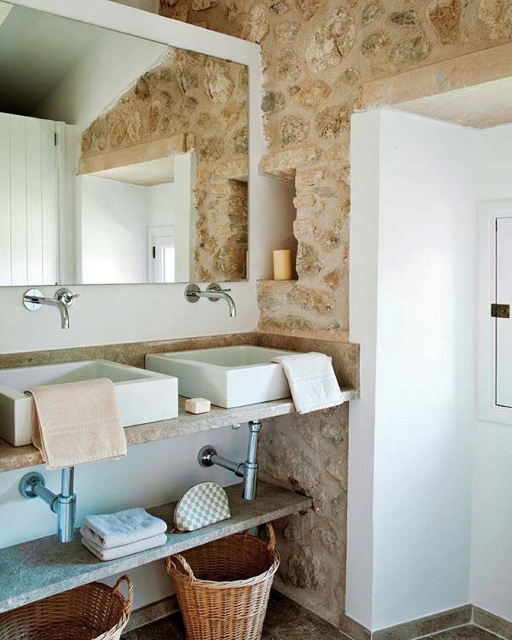 Los Baños Rústicos y el Encanto de lo Natural | Ideas Decoradores