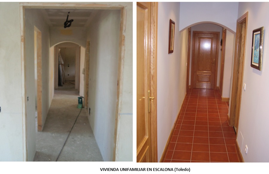pasillo antes y despues