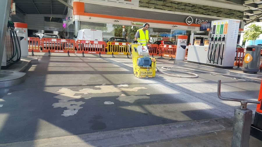 Pavimento para una gasolinera GALP