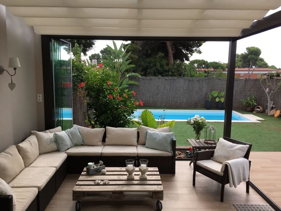 Pérgola de cristal