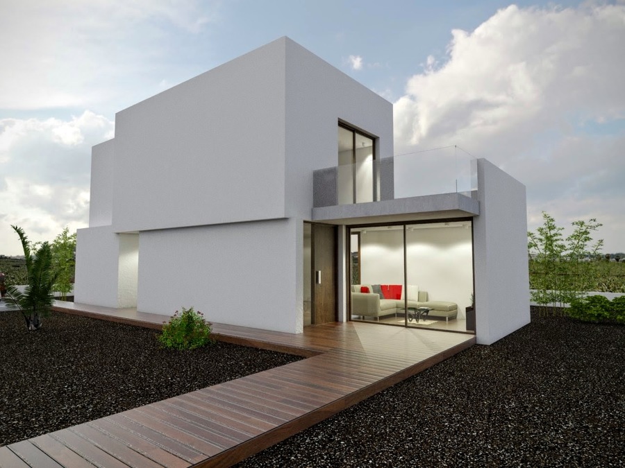 Perspectiva exterior fachada principal