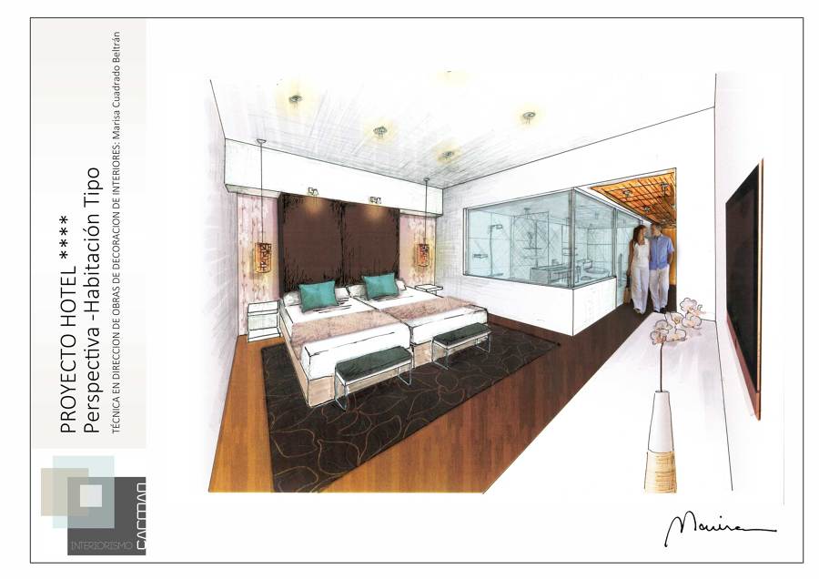Foto: Perspectiva Habitación Tipo de Grupo Carman-Carman Interiorismo