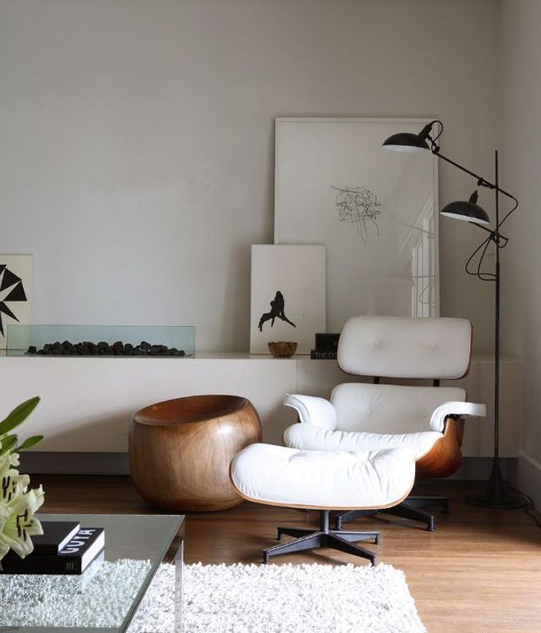 sillón blanco eames