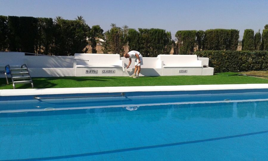 Pintura en piscina