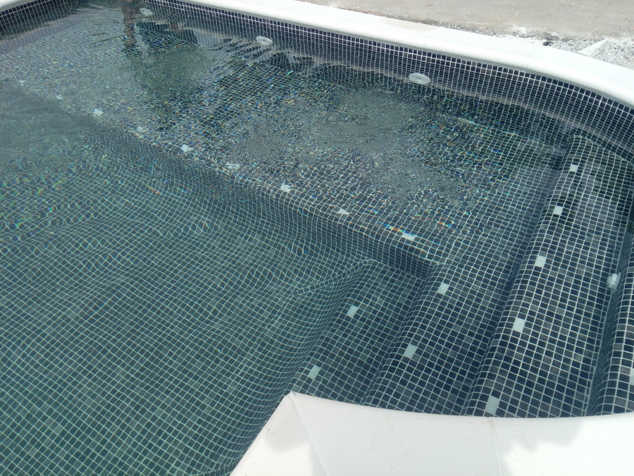 Piscina en funcionamiento.