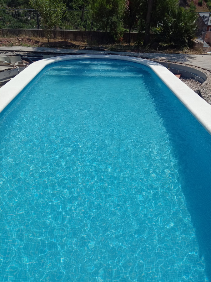 Piscina terminada.
