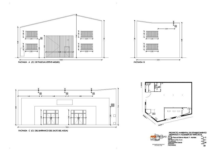 Plano de fachadas