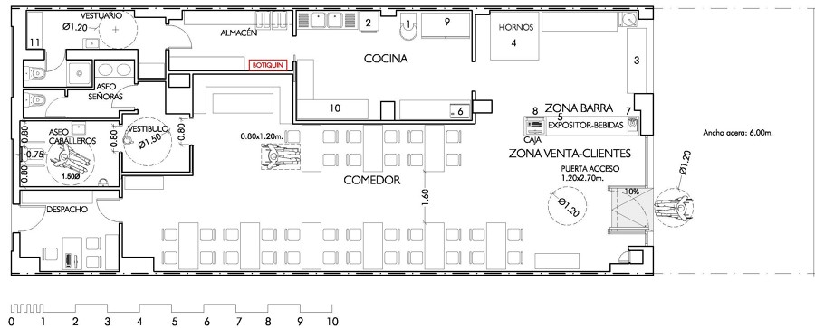 Plano de planta del local.