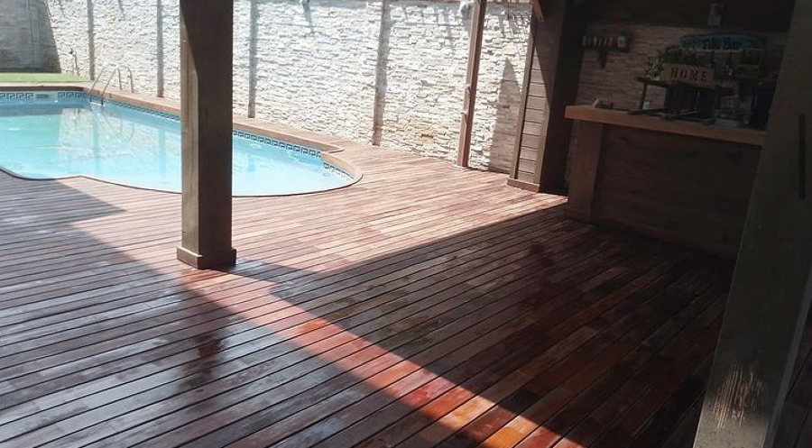 Preparación de exterior de piscina