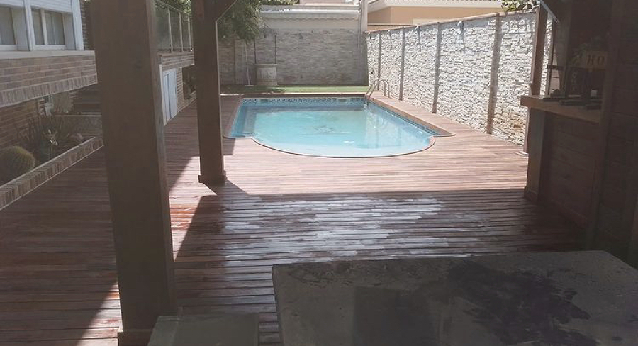 Preparación de exterior de piscina