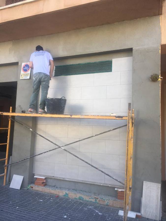 Preparación de fachada y revestimiento