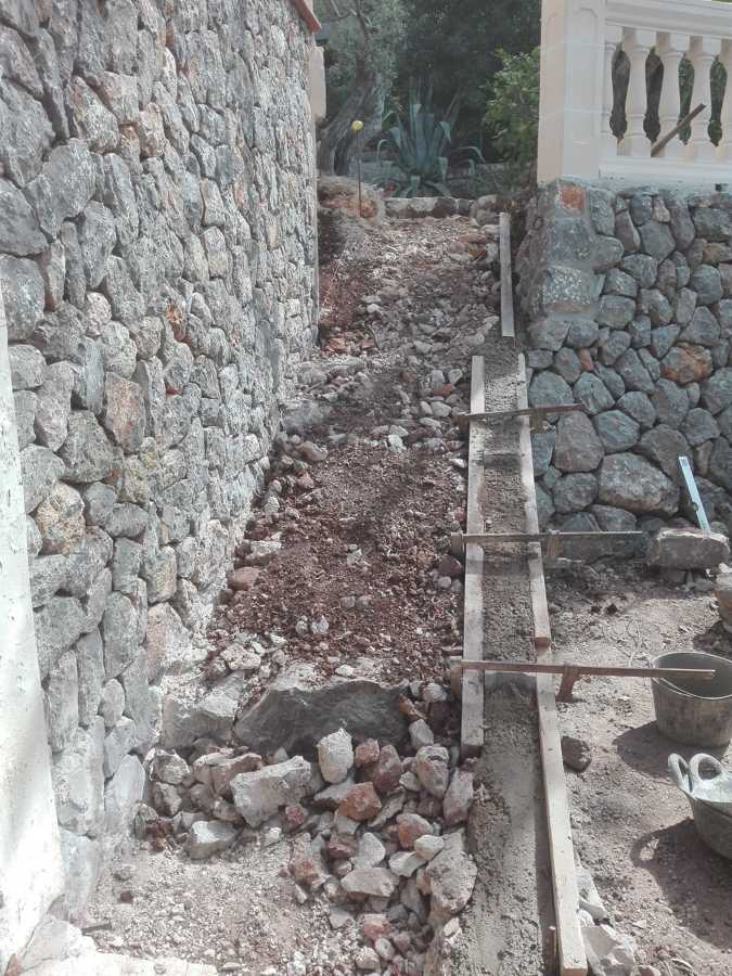 Preparando escalera