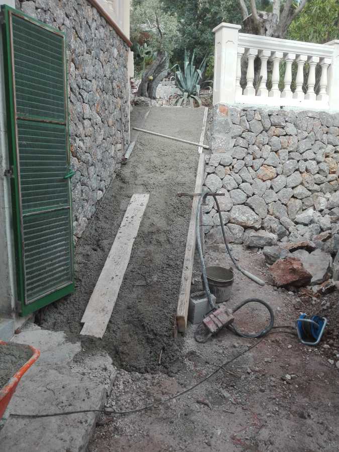 Preparando escalera