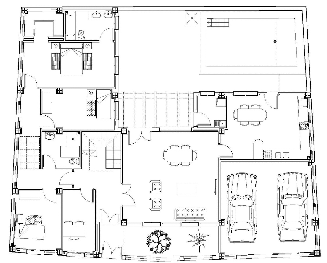 PROYECTO DE VIVIENDA UNIFAMILIAR, GARAJE Y PISCINA