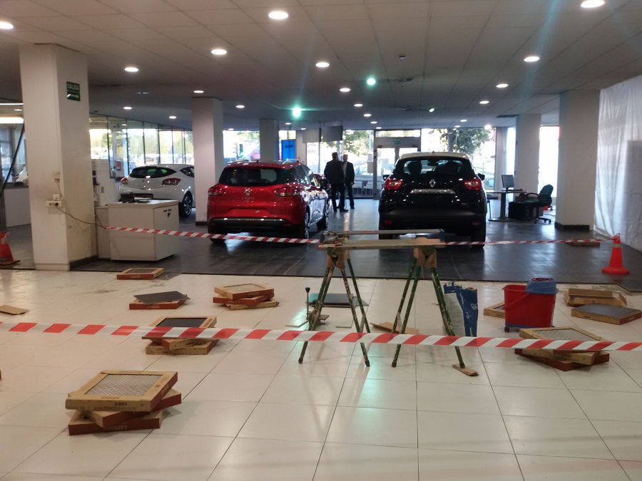 Realizando los trabajos en la segunda fase