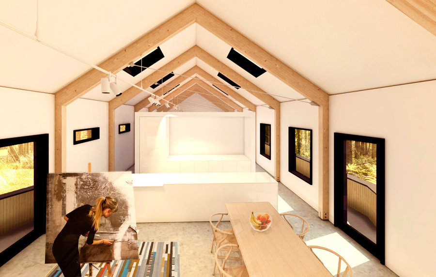 render 3d interior vivienda